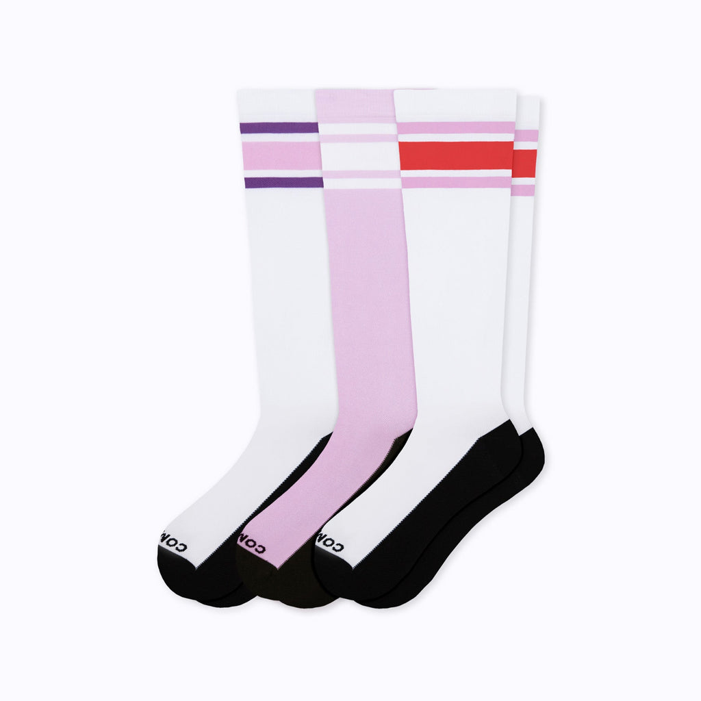 Knee-High Compression Socks Varsity - 3 Pack