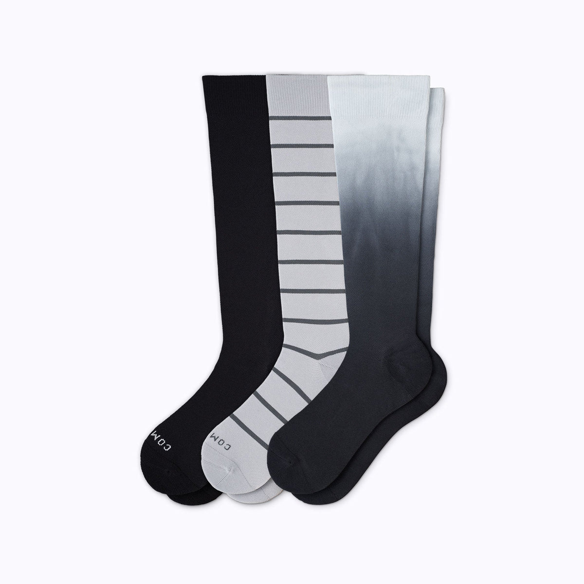 Knee-High Compression Socks - 3 Pack Mix (20-30 mmHg)