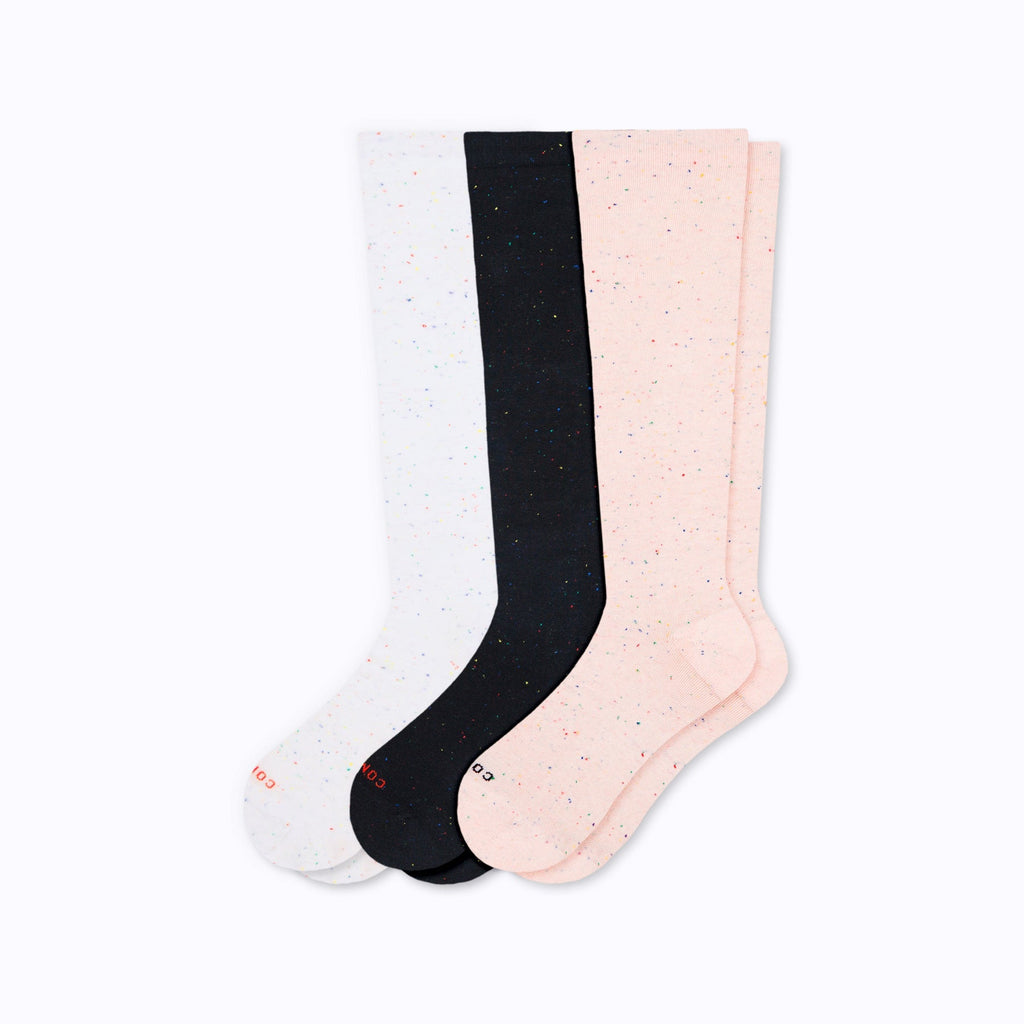 Recycled Cotton Compression Socks - 3 Pack (20-30 mmHg)