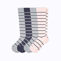 Knee-High Compression Socks - 4 Pack Stripes