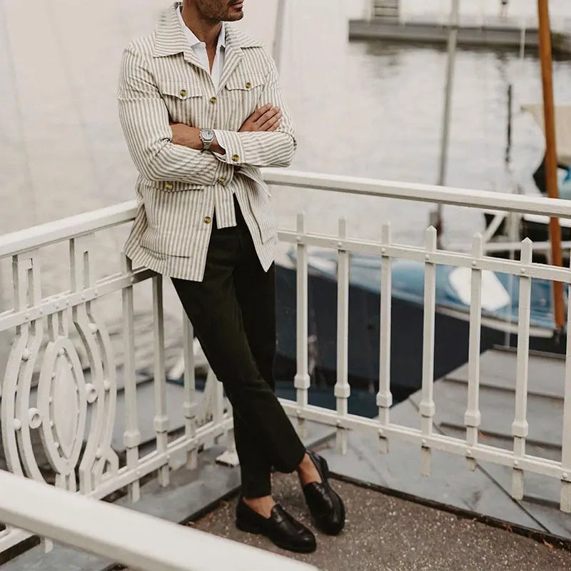 Asher Striped Button Shirt