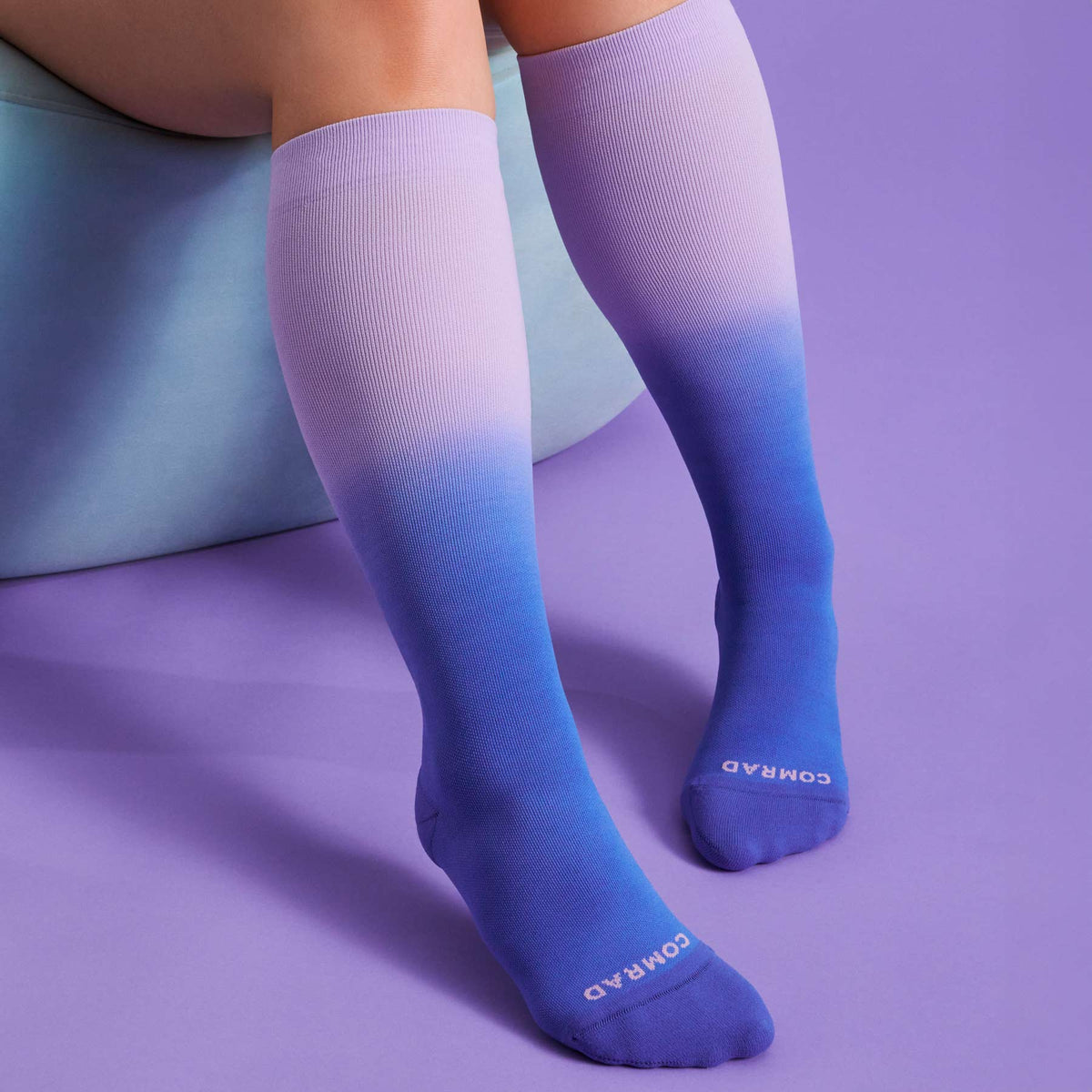 Knee-High Compression Socks - 3 Pack Ombre (20-30 mmHg)