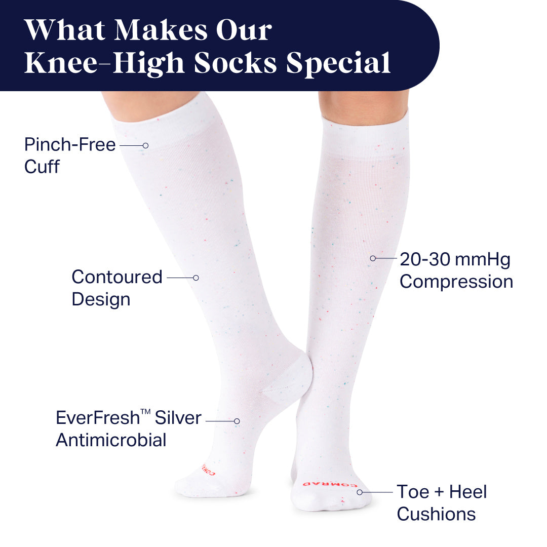 Knee-High Compression Socks - 3 Pack Mix (20-30 mmHg)