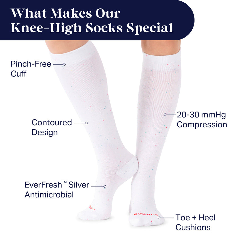 Knee-High Compression Socks - 3 Pack Mix (20-30 mmHg)