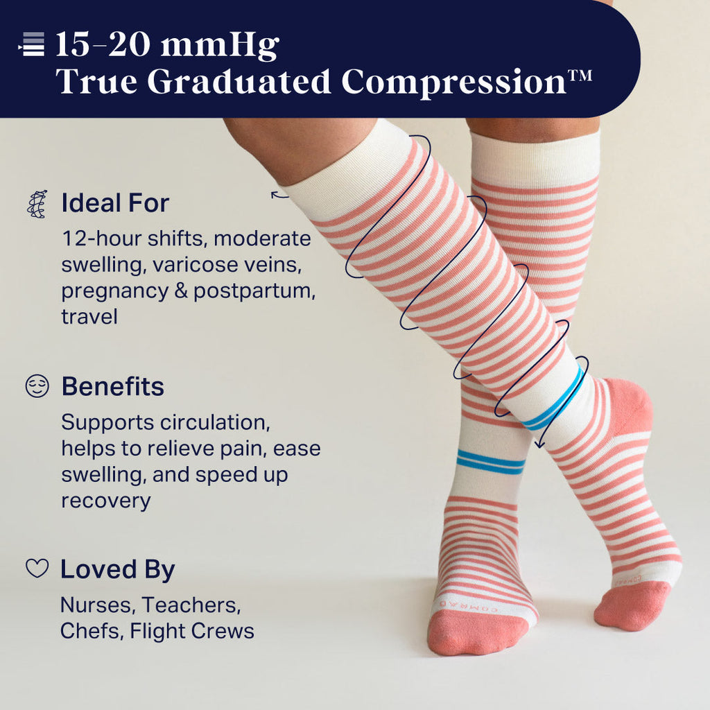 CloudCotton Compression Socks - 4 Pack