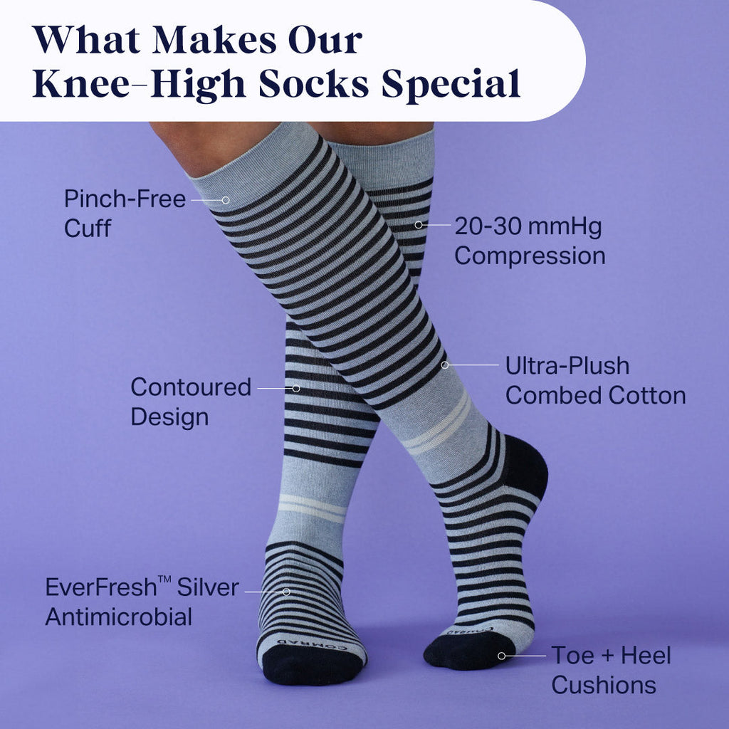 CloudCotton Compression Socks - Stripes (20-30 mmHg)