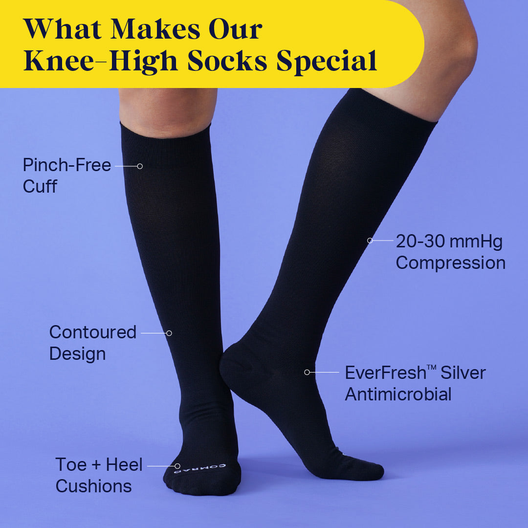 Knee-High Compression Socks - 3 Pack Ombre