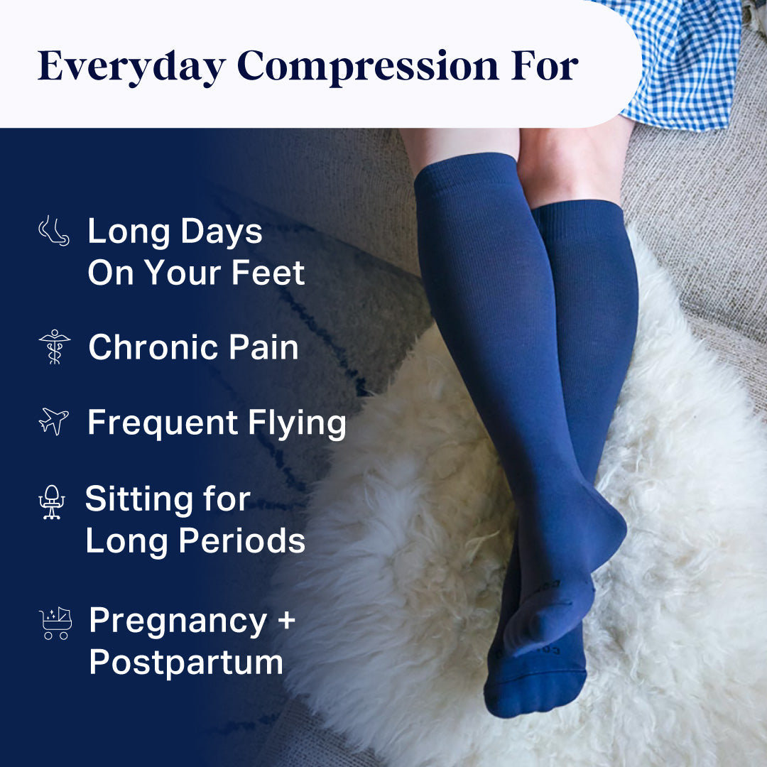 Knee-High Compression Socks - Varsity