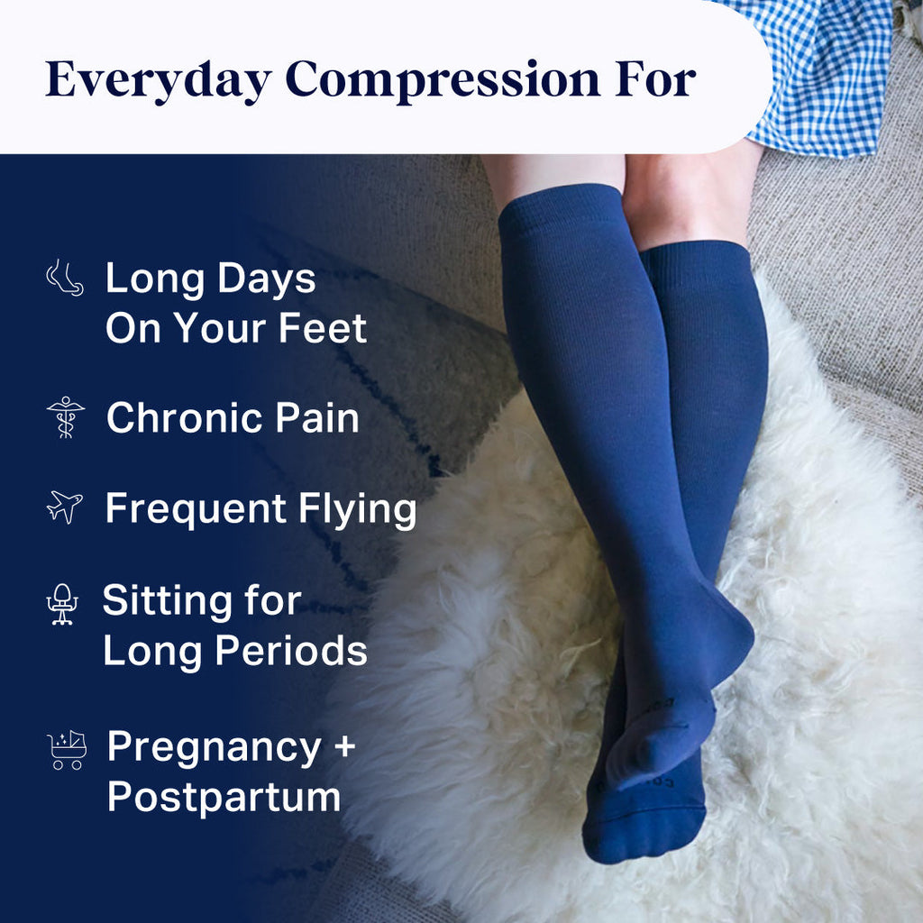 Knee-High Compression Socks - Varsity