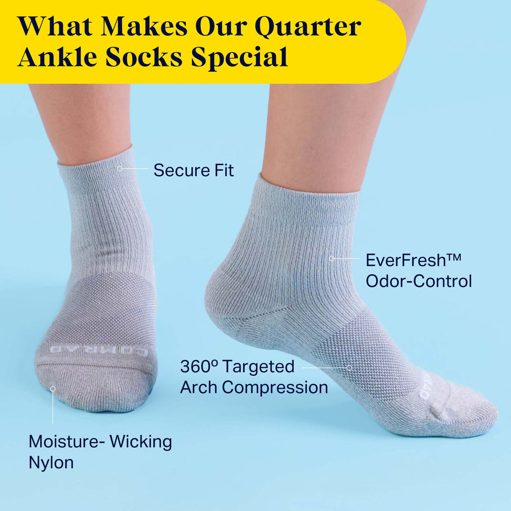 Quarter Ankle Compression Socks - 6 Pack