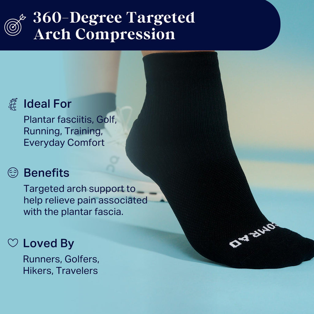 Quarter Ankle Compression Socks - 6 Pack