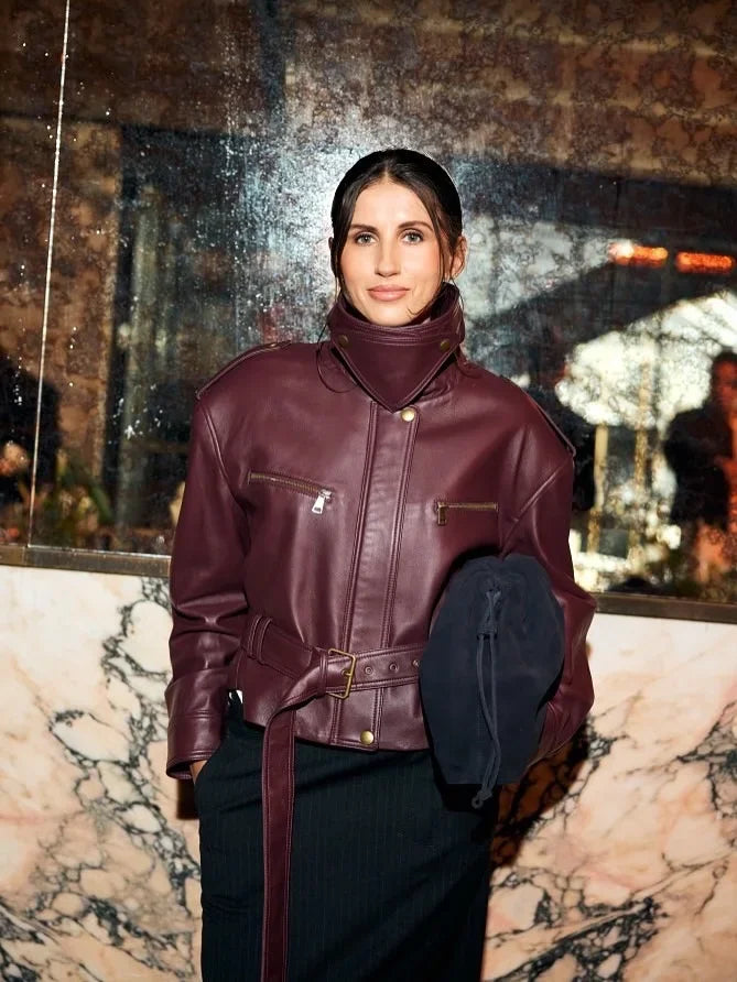 Women's Solid Burgundy Jacket