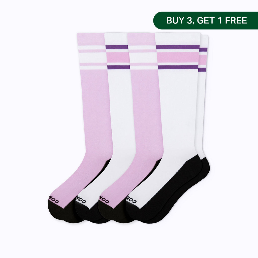 Knee-High Compression Socks Varsity - 4 Pack