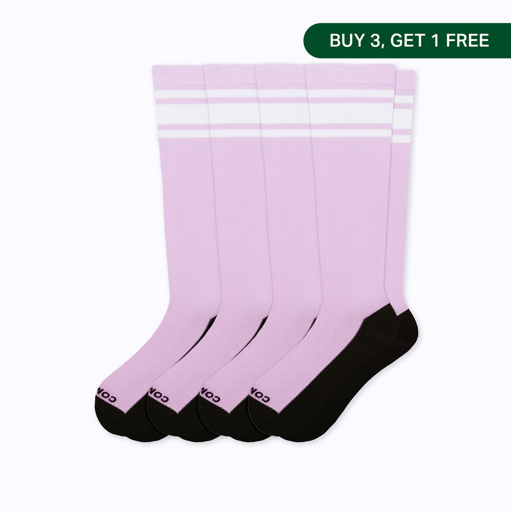 Knee-High Compression Socks Varsity - 4 Pack