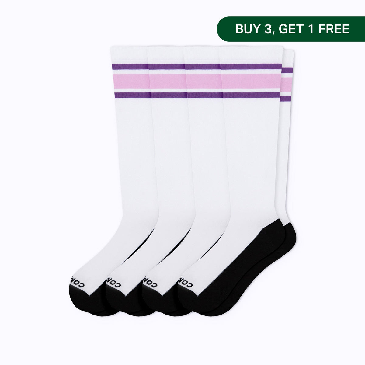 Knee-High Compression Socks Varsity - 4 Pack