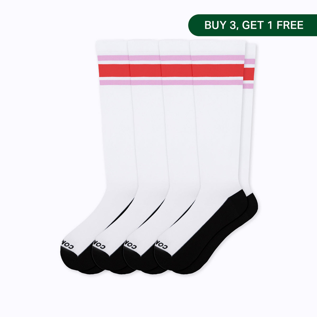Knee-High Compression Socks Varsity - 4 Pack