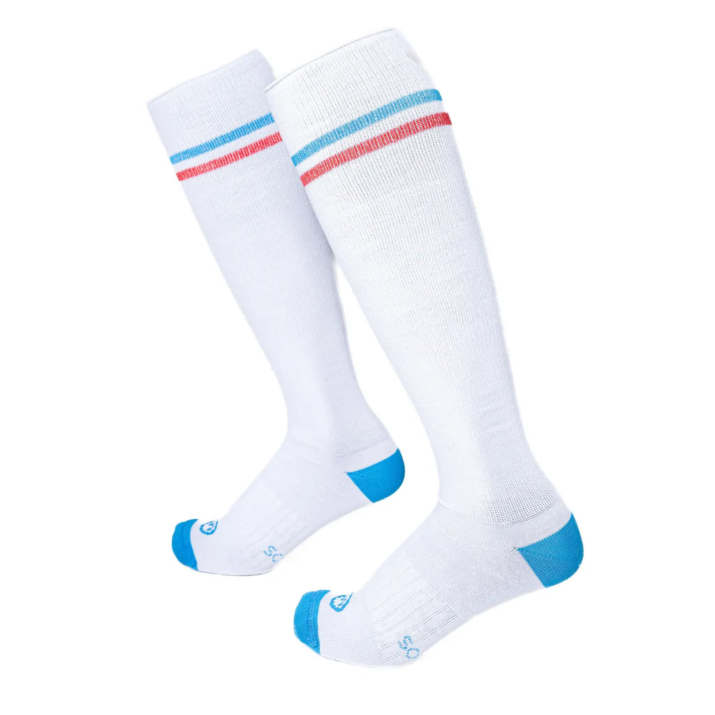 Vintage Tennis blanco rayas azul y rojo Talla M